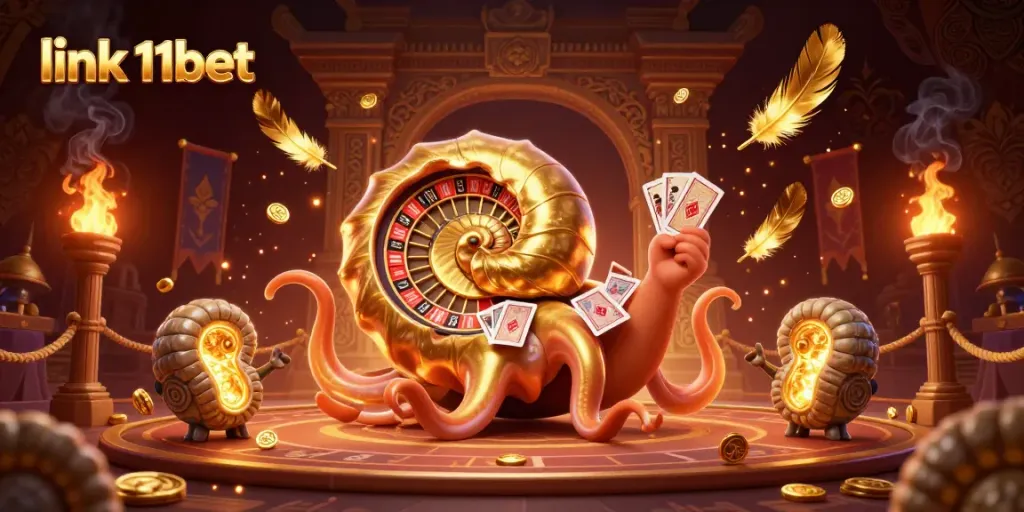 Bet on link 11bet and enjoy a vibrant 3D casino experience featuring a giant nautilus
