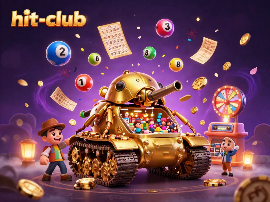 Experience the thrill of hit-club's miniature casino in an explosive golden beetle tank scene.