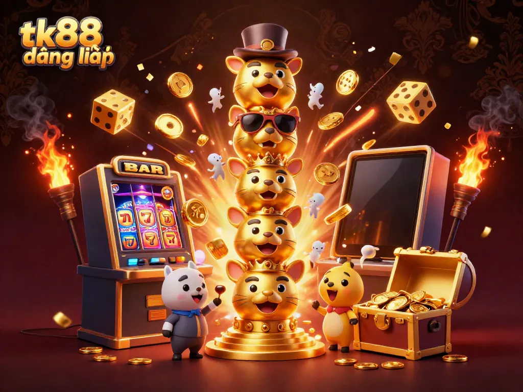 Experience the thrill of tk88 đăng nhập with a dynamic scene full of casino excitement.