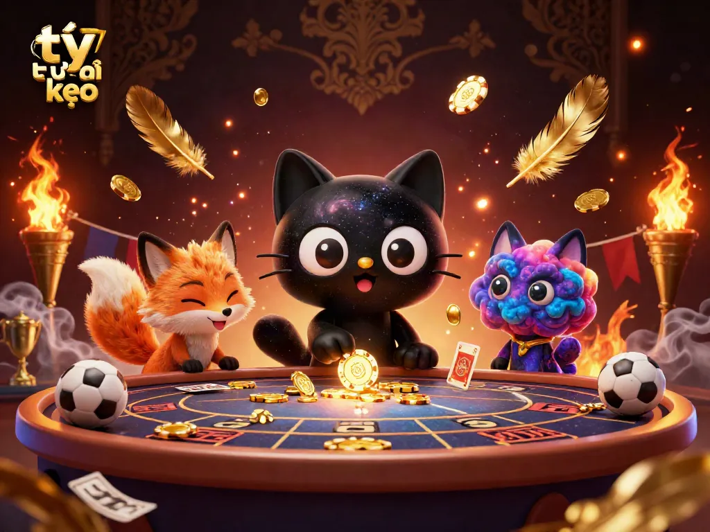 Experience exciting tỷ lệ kèo and dynamic betting action with a cosmic twist in this vibrant illustration.