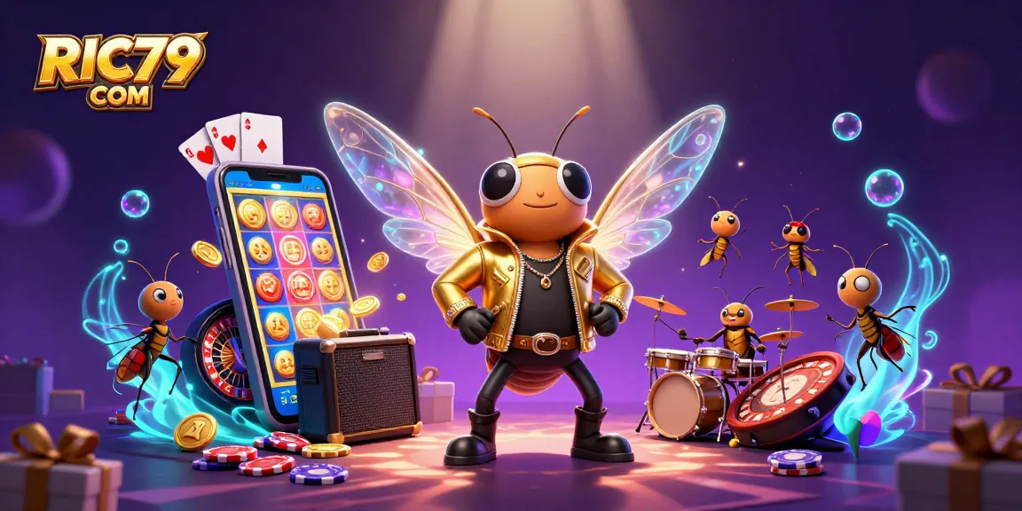 Engage with RIC79 COM's unique gaming experience with a lively rock star scene.