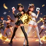 Win big with 8eee in this vibrant casino scene featuring a thrilling card duel.