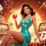 Experience thrilling action at 77GG with stunning slot reels and vibrant casino scenes.