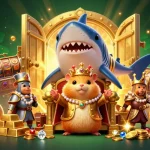 Spin the slot reels in this dynamic casino-themed scene featuring a hamster king.