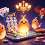 Experience the thrill of tai iwin with vibrant glowworms lighting up an exciting casino environment.