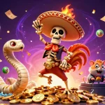 Experience zbet with a vibrant casino scene featuring dynamic lottery elements and festive characters.
